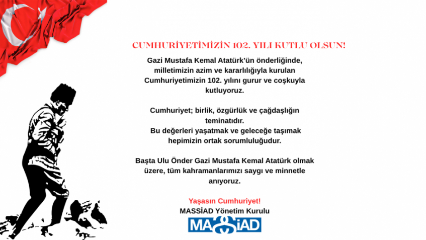Cumhuriyetimizin 102. Yılı Kutlu Olsun